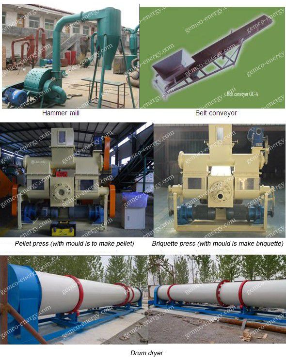 1tph biomass briquetting and pelletizing plant