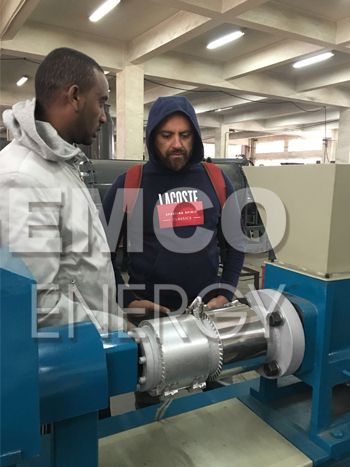 customer seeing screw charcoal briquetting machine