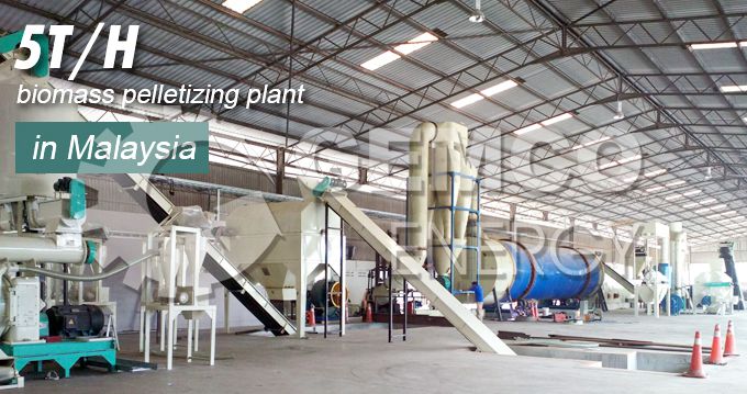 Wood pellet production line